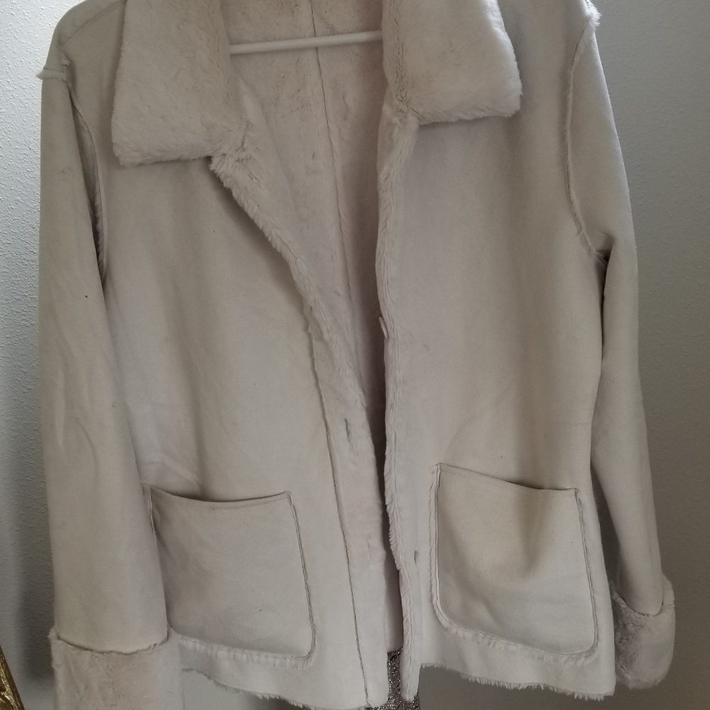 Brandon Thomas Large ivory REVERSIBLE coat